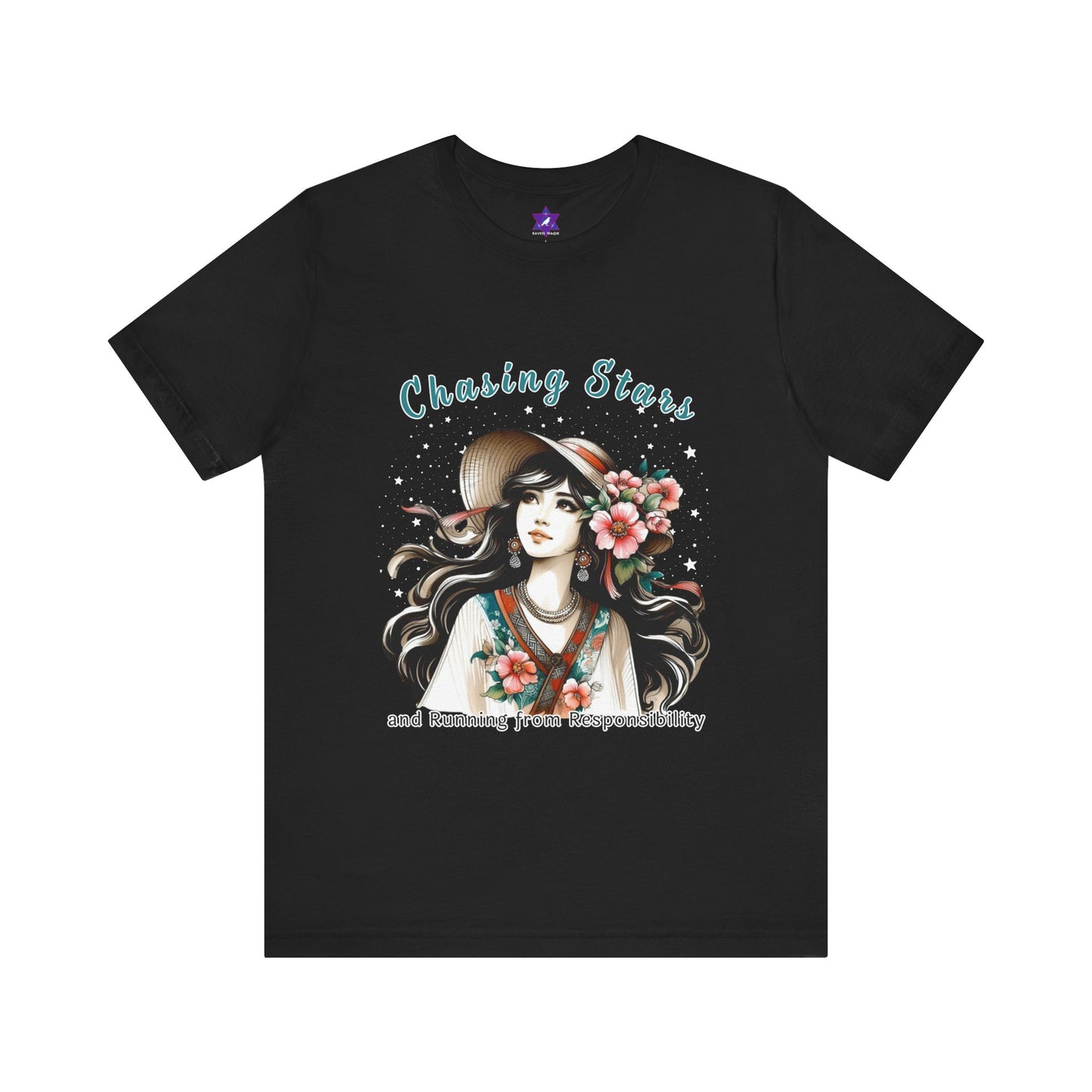 Sagittarius Zodiac Tee – Chasing Stars and Running from Responsibility | Wild, Free-Spirited, Chronically Late
