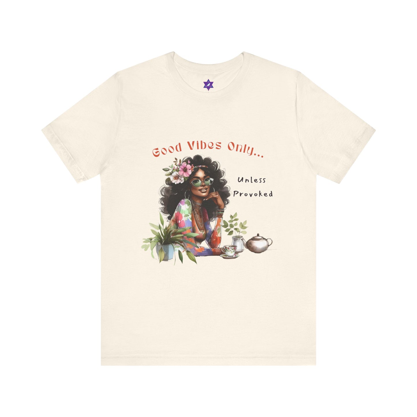 VibeCheck Tee – Good Vibes Only… Unless Provoked | Charming, Sharp, Unpredictable