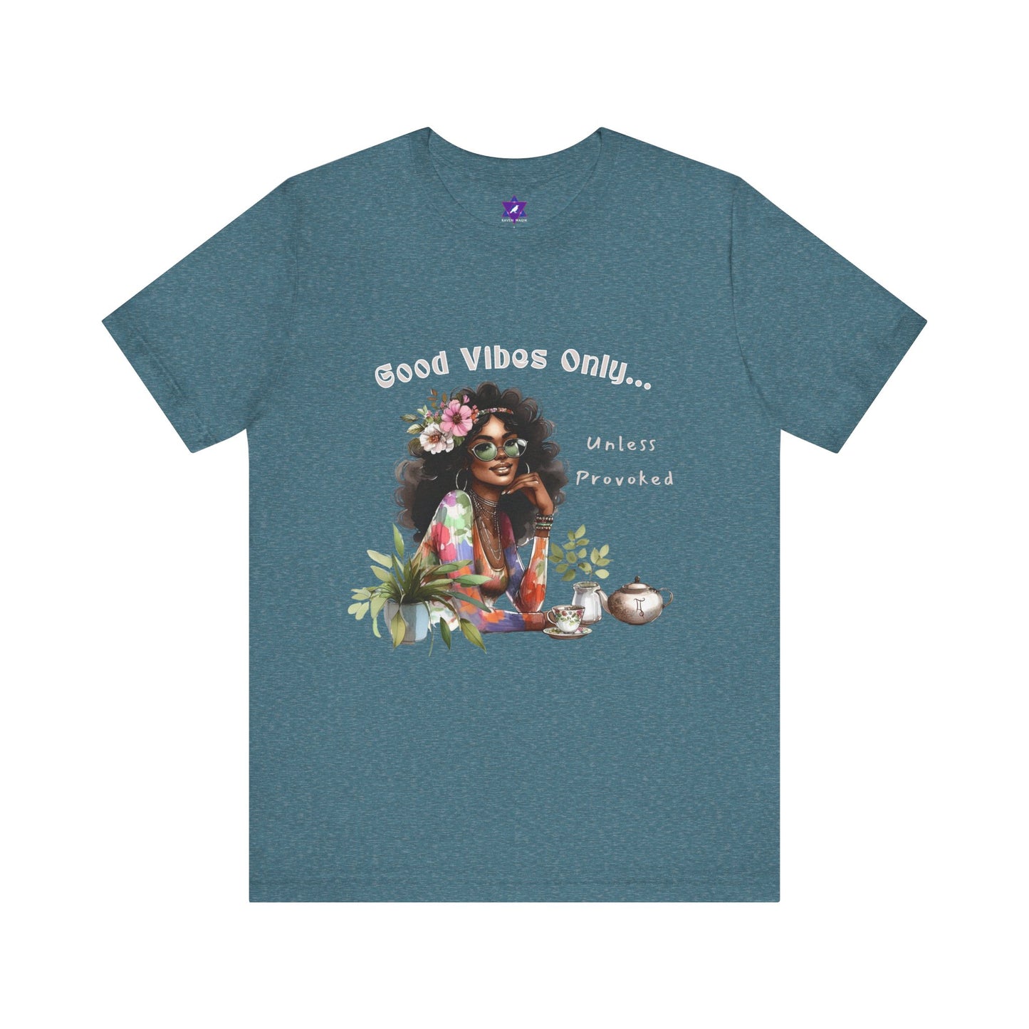 Gemini Zodiac Shirt: Good Vibes Only - Unless Provoked | Astrology Tee for Twin Flames, Social Butterflies and Chaos Curators