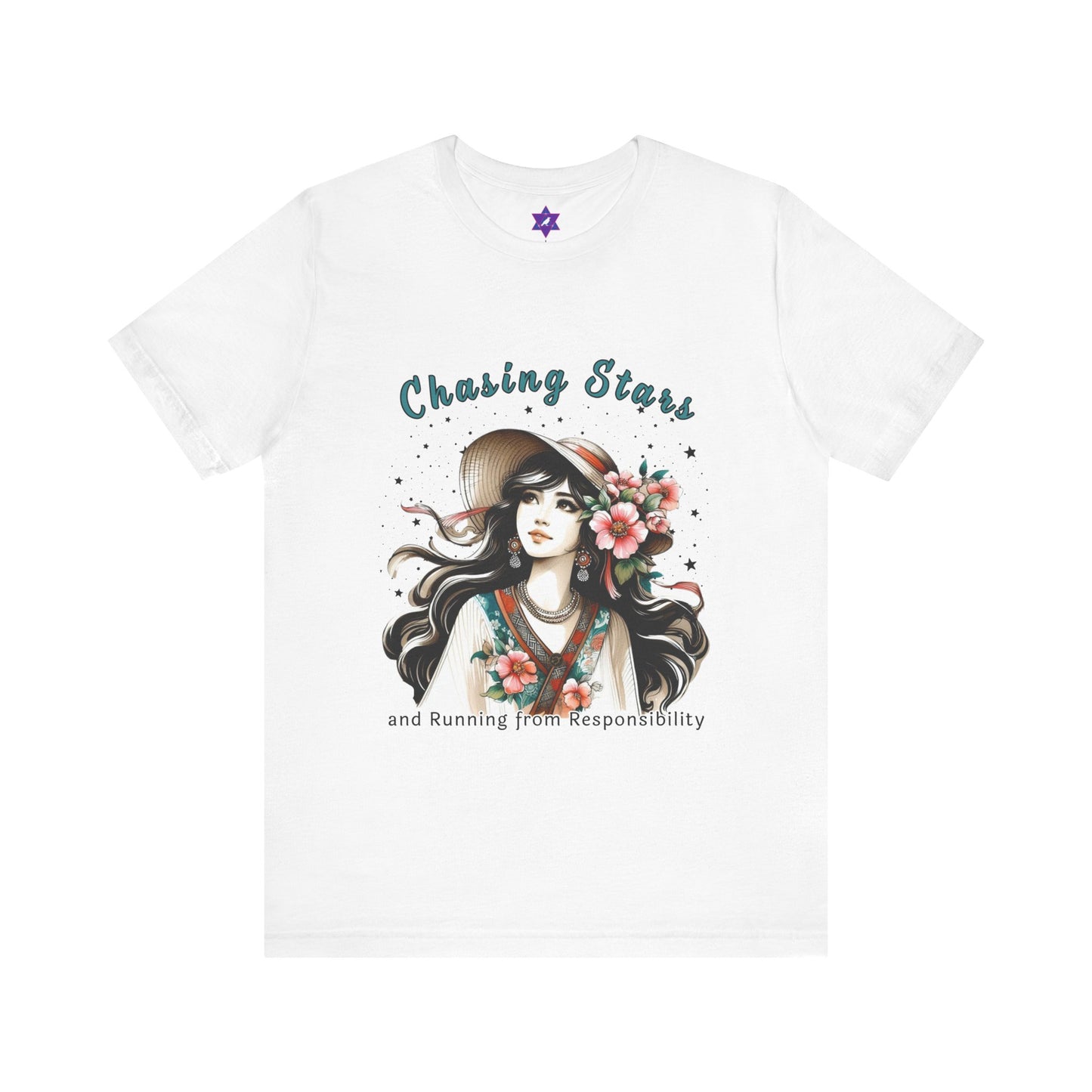 Sagittarius Zodiac Tee – Chasing Stars and Running from Responsibility | Wild, Free-Spirited, Chronically Late