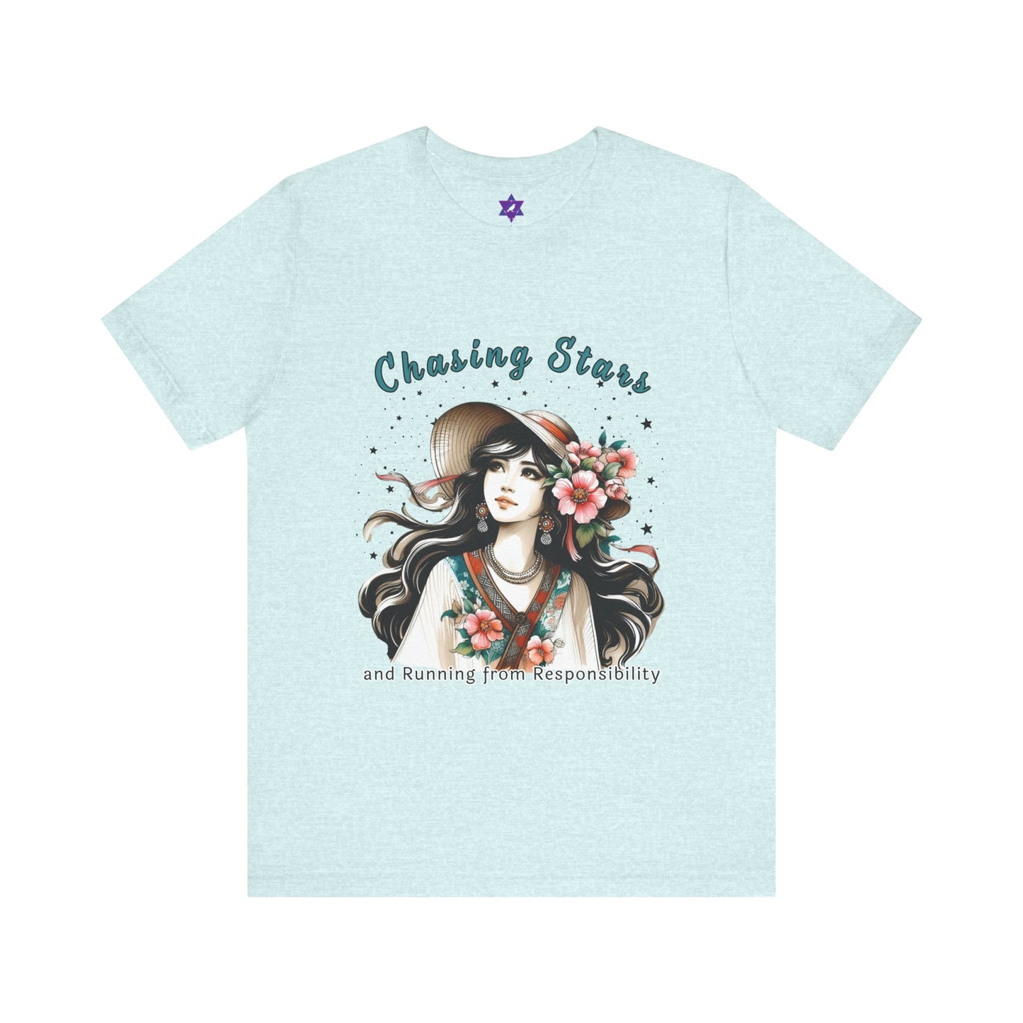 Sagittarius Zodiac Tee – Chasing Stars and Running from Responsibility | Wild, Free-Spirited, Chronically Late