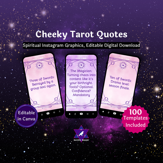 🕯️ Tarot Quote Templates – Archetypal Content for Mystic Creators